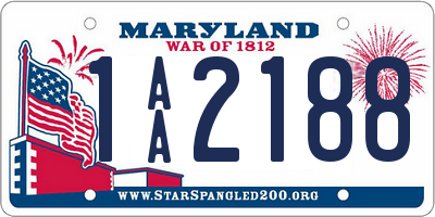 MD license plate 1AA2188