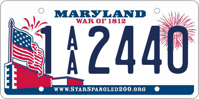 MD license plate 1AA2440