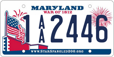 MD license plate 1AA2446