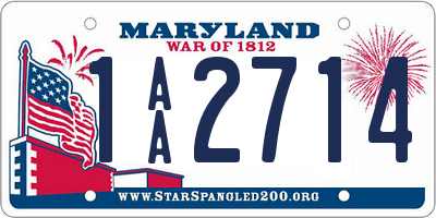 MD license plate 1AA2714