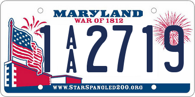 MD license plate 1AA2719