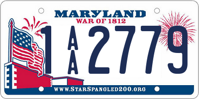 MD license plate 1AA2779