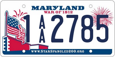 MD license plate 1AA2785