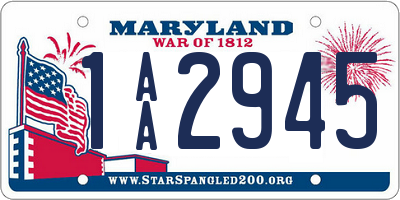 MD license plate 1AA2945