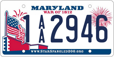 MD license plate 1AA2946