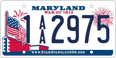 MD license plate 1AA2975