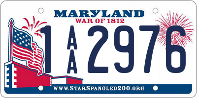 MD license plate 1AA2976