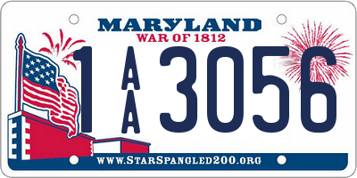 MD license plate 1AA3056