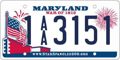 MD license plate 1AA3151