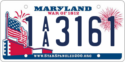 MD license plate 1AA3161