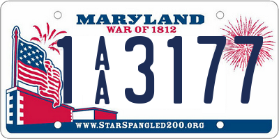 MD license plate 1AA3177