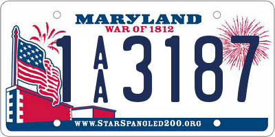 MD license plate 1AA3187