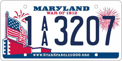 MD license plate 1AA3207