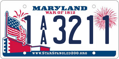 MD license plate 1AA3211