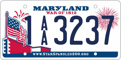 MD license plate 1AA3237