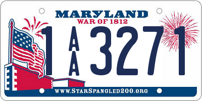 MD license plate 1AA3271