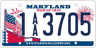 MD license plate 1AA3705