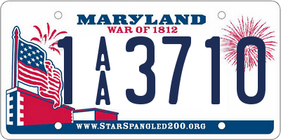 MD license plate 1AA3710