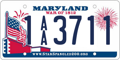 MD license plate 1AA3711