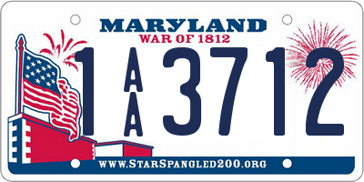 MD license plate 1AA3712