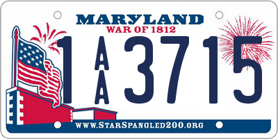 MD license plate 1AA3715