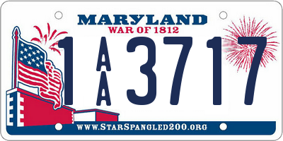 MD license plate 1AA3717