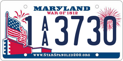 MD license plate 1AA3730