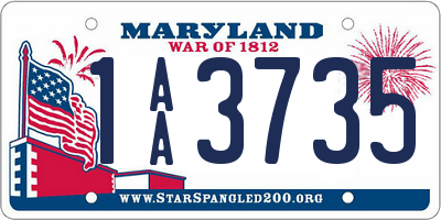 MD license plate 1AA3735