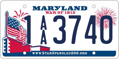 MD license plate 1AA3740