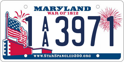 MD license plate 1AA3971