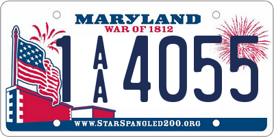 MD license plate 1AA4055