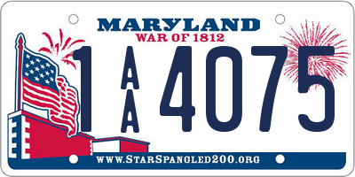 MD license plate 1AA4075