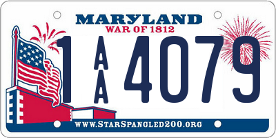 MD license plate 1AA4079