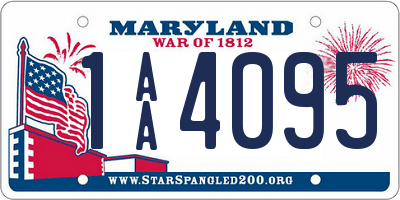 MD license plate 1AA4095