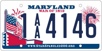 MD license plate 1AA4146