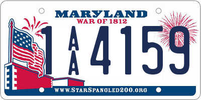 MD license plate 1AA4159