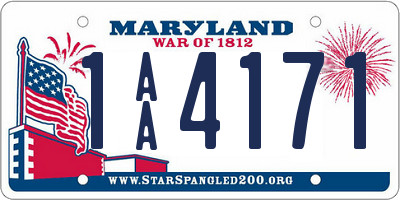 MD license plate 1AA4171