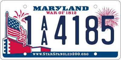 MD license plate 1AA4185