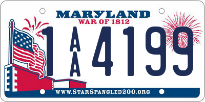 MD license plate 1AA4199