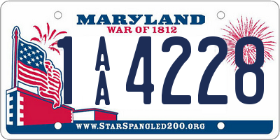 MD license plate 1AA4228