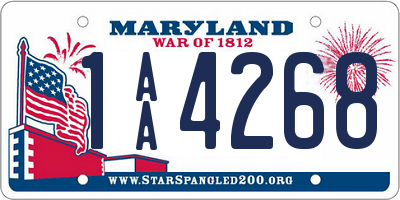 MD license plate 1AA4268