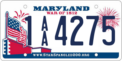 MD license plate 1AA4275