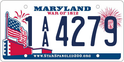 MD license plate 1AA4279