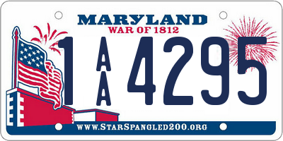 MD license plate 1AA4295