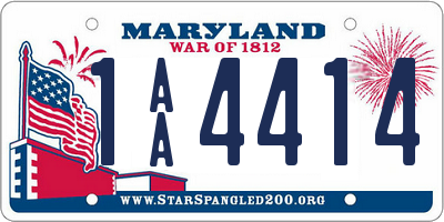 MD license plate 1AA4414