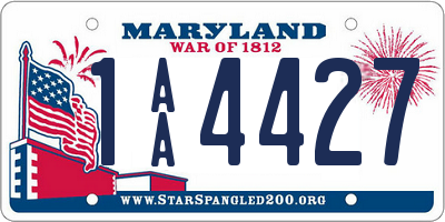 MD license plate 1AA4427