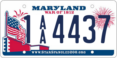 MD license plate 1AA4437