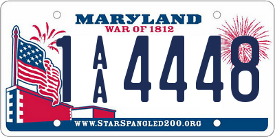 MD license plate 1AA4448