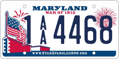 MD license plate 1AA4468