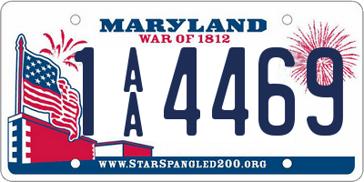 MD license plate 1AA4469